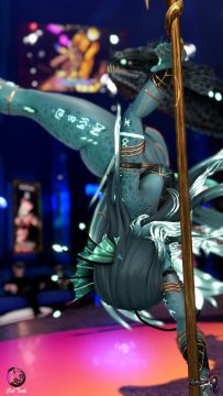 Sunflower - Guest Dancer at Club Tsuki Event - Ocean Theme