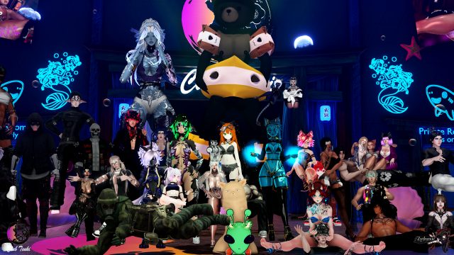 Group Photos at Club Tsuki Event - Ocean Theme