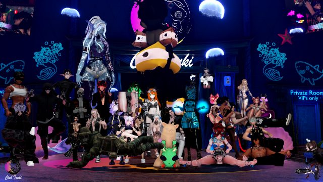 Group Photos at Club Tsuki Event - Ocean Theme